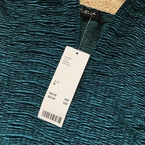 Teal Bodysuit with deep V BRAND NEW